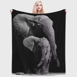 Mom And Baby Elephant Blanket