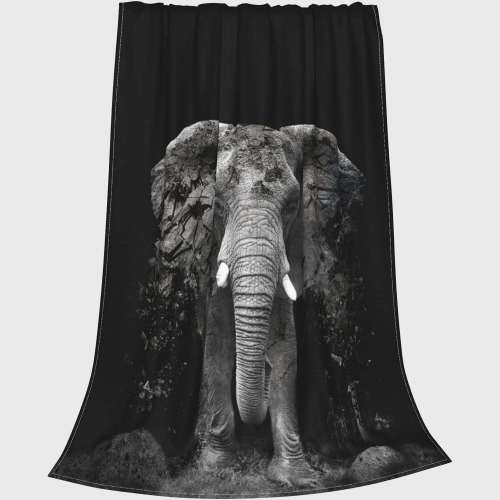 Black Elephant Blanket