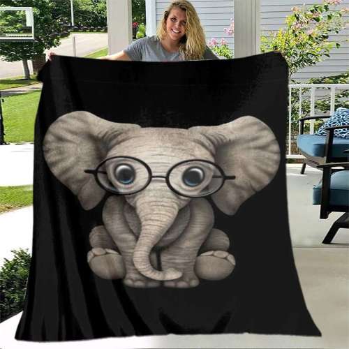 Cute Baby Elephant Blanket