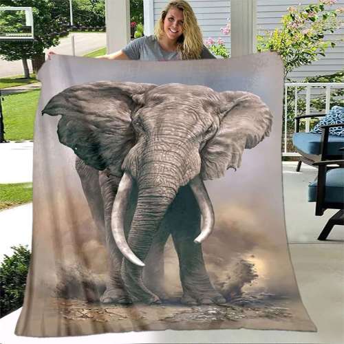 Fuzzy Elephant Blanket