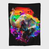Colorful Elephant Blanket