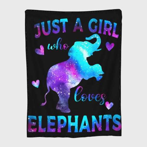 Just A Girl Who Loves Elephant Blanket