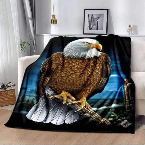 Bald Eagle Print Blanket