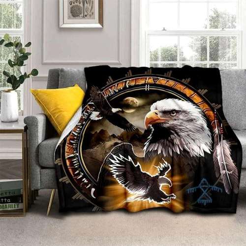 Flying Eagle Print Blanket
