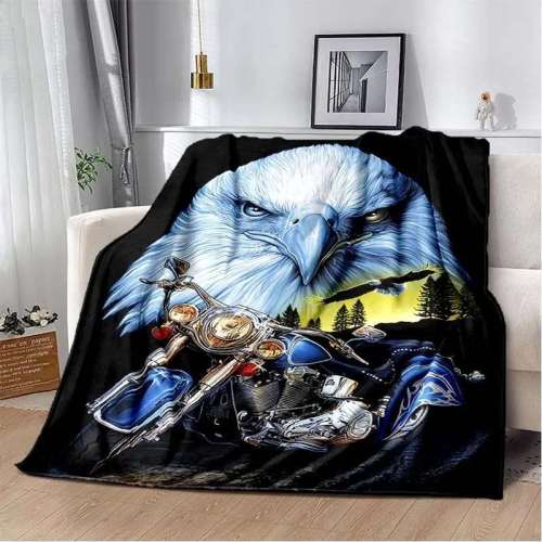 Motorcycle Eagle Blanket