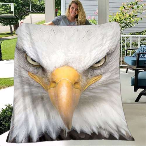 3D Eagle Printed Blanket