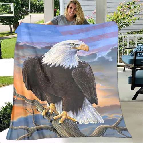 Flannel Eagle Blanket