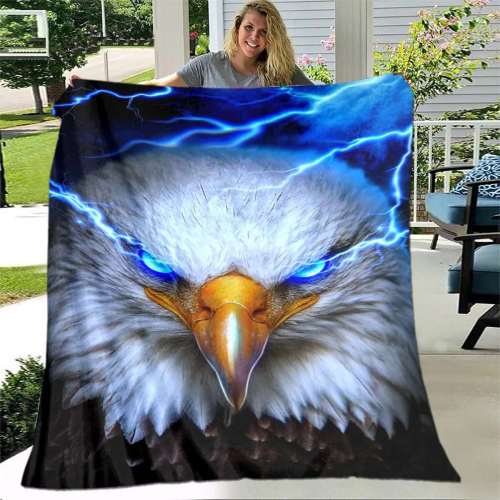 Lightning Eagle Printed Blanket