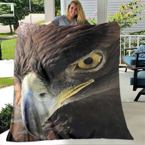 3D Eagle Face Blanket