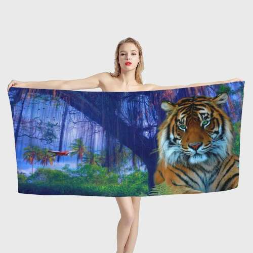Forest Tiger Beach Towel