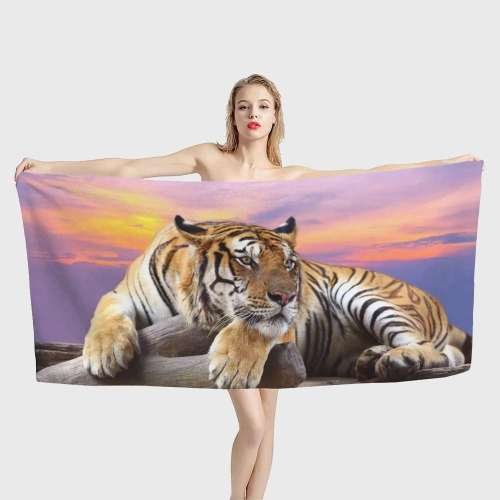 Cute Tiger Beach Towel