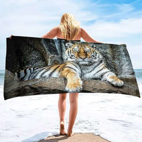 Summer Tiger Beach Towel