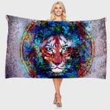 Colorful Oversized Tiger Beach Towel