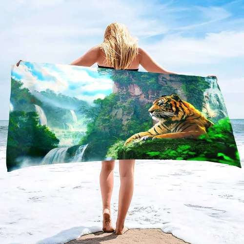 Mountain Tiger Beach Towel