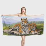 Tiger Couples Beach Towel