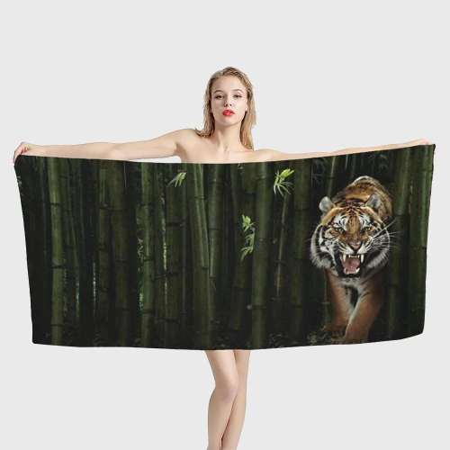Printed Tiger Beach Towel