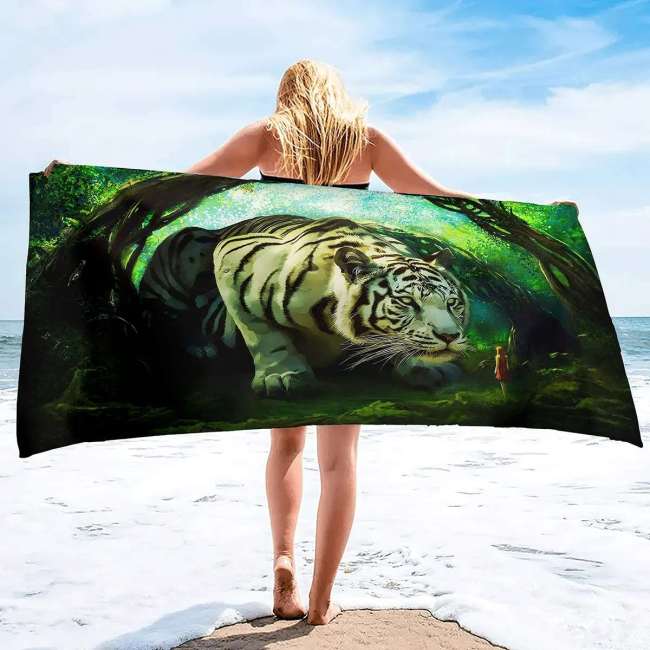 Giant Tiger Beach Towel