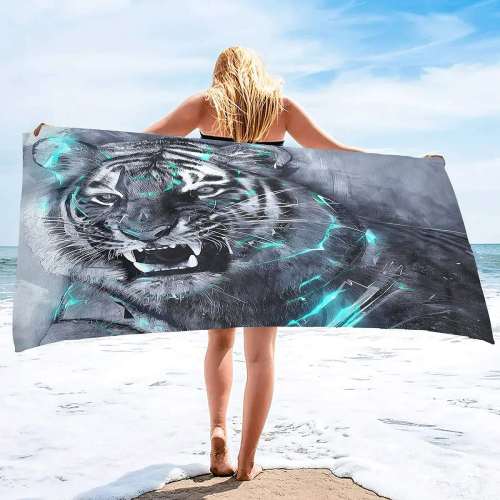 Gorgeous Tiger Beach Towel