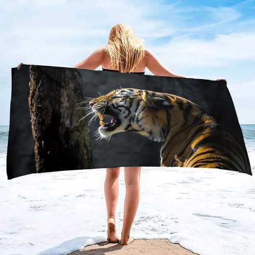 Sand Free Tiger Beach Towel