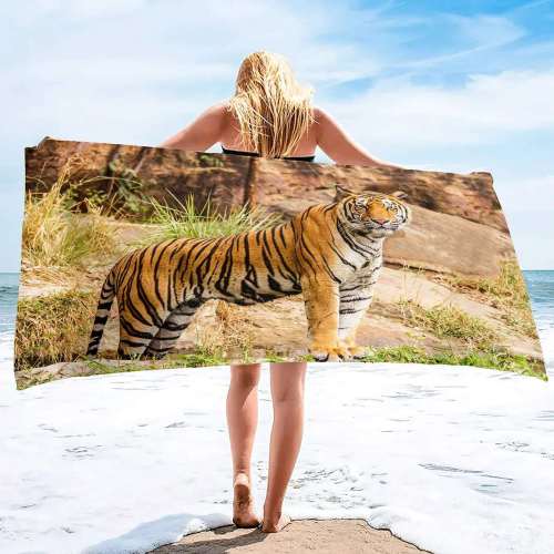 Jungle Tiger Beach Towel