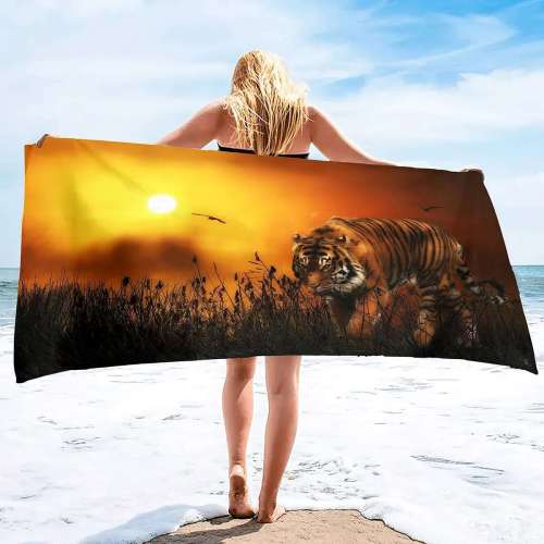 Quick Dry Tiger Beach Towel
