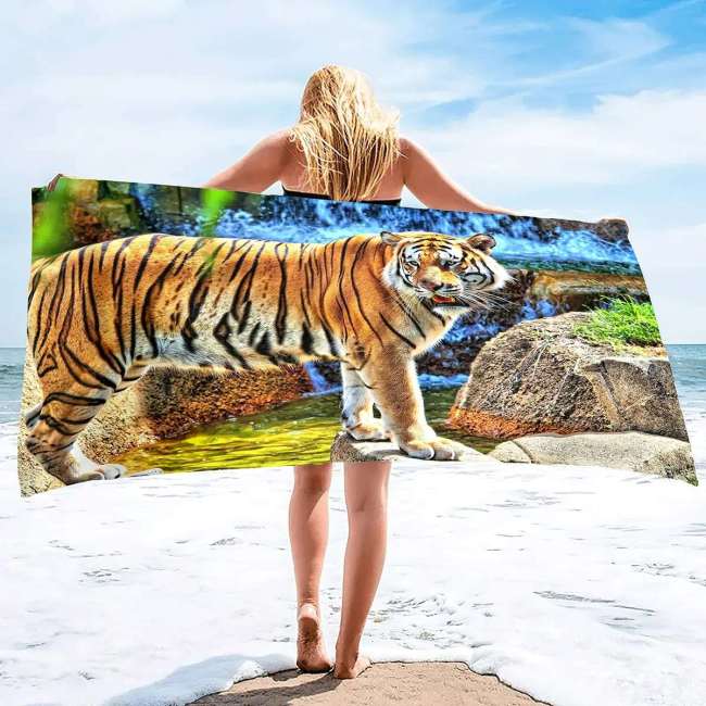 Wild Tiger Beach Towel