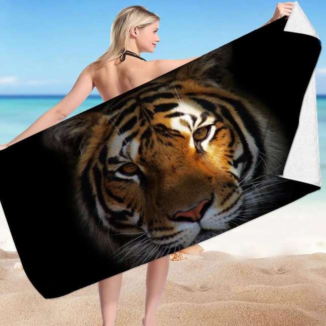 Cool Tiger Beach Towel