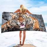 Scary Tiger Beach Towel