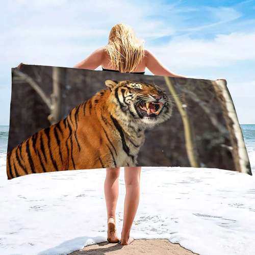 Oversized Tiger Beach Towel