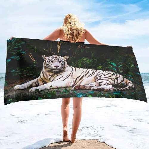 Tiger Beach Towel For Travel