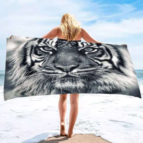Tiger Face Beach Towel