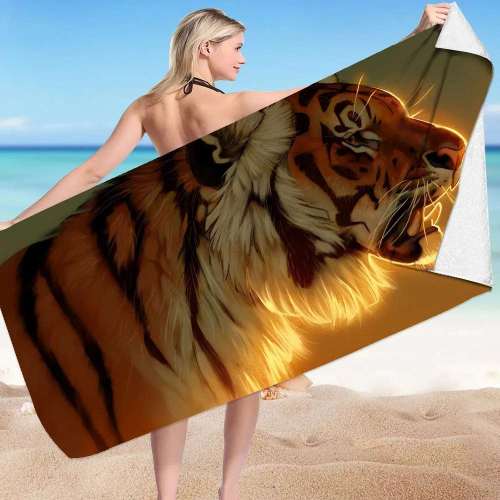 Soft Tiger Beach Towel