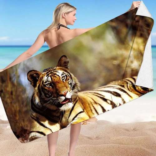 Animal Tiger Print Beach Towel