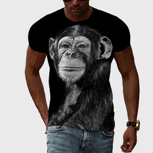 Family Matching T-shirt Gorilla Print T-Shirt For Men