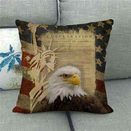 USA Eagle Print Pillow Case