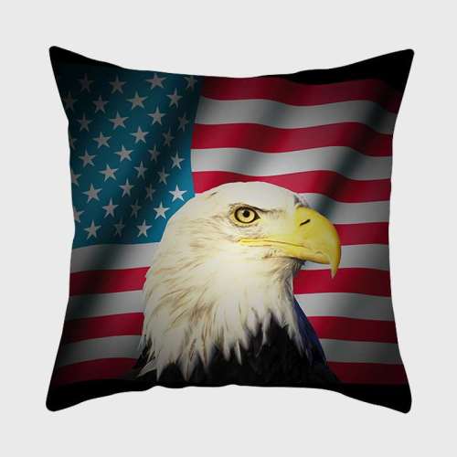 USA Flag Eagle Cushion Cover