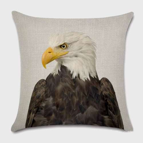 Bald Eagle Printed Cushion Cover