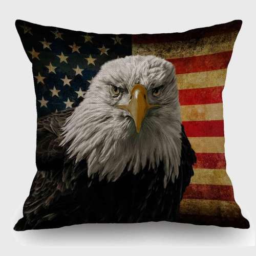 Bald Eagle Flag Cushion Covers