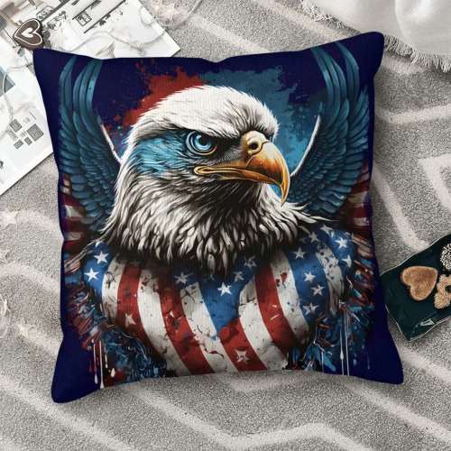 Eagle Soldier Pillow Cover