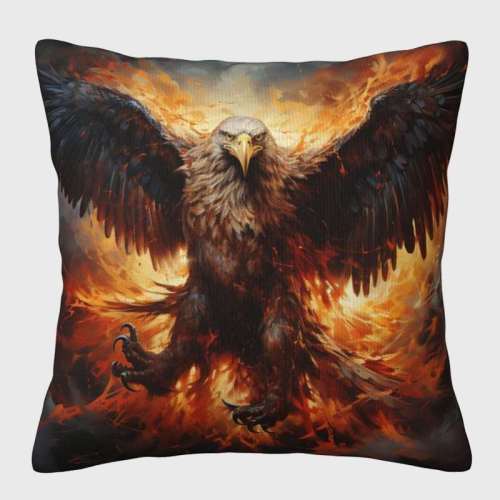 Flaming Eagle Pillow Cover