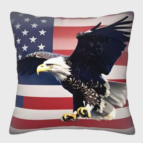 Eagle Flag Pillow Cover