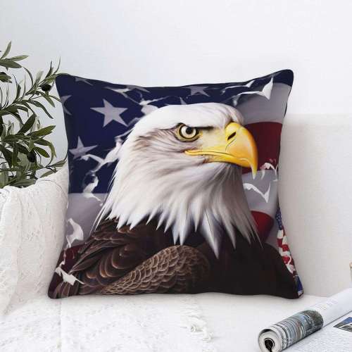 American Eagle Flag Print Pillow