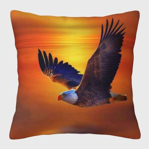 Flying Eagle Print Pillow