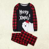 Christmas Family Matching Sleepwear Family Pajamas Merry Xmas Polar Bear Tops And Pants
