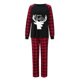 Christmas Matching Family Pajamas Reindeer Deer Head Merry Plaids Christmas Pajams Set