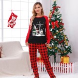 Christmas Matching Family Pajamas Christmas Tree and Forth Hope Love Snowman Cross Red Plaids Pajamas Set