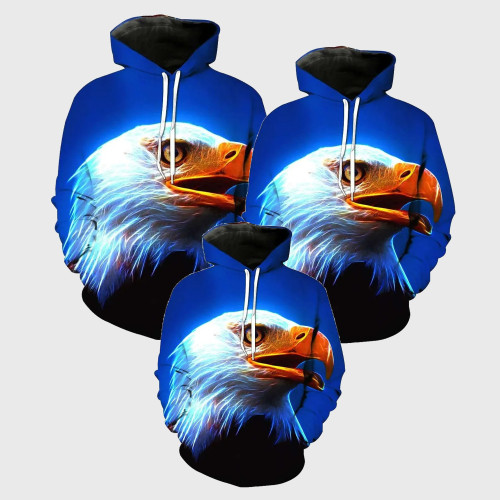 Family Matching Hoodie Blue Eagle Hoody