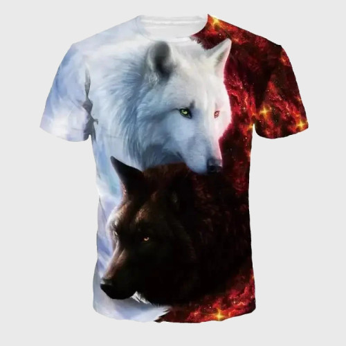 Family Matching T-shirt Yin Yang Wolf T-Shirt