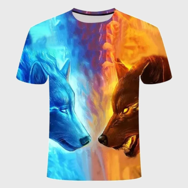 Fire Ice Wolf T-Shirt