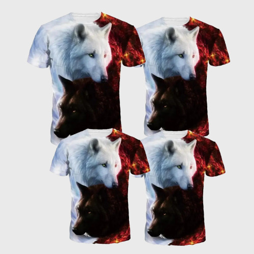 Family Matching T-shirt Yin Yang Wolf T-Shirt